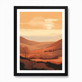 Peak District National Park England 2 Hiking Trail Landscape Art Print