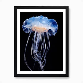 Portuguese Man Of War Jellyfish Neon Illustration 2 Art Print