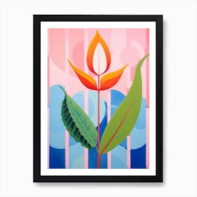 Heliconia 1 Hilma Af Klint Inspired Pastel Flower Painting Art Print