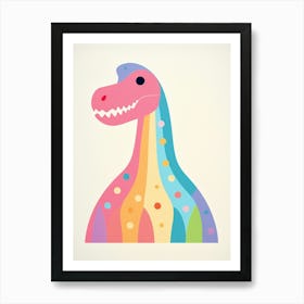 Colourful Dinosaur Maiasaura 2 Art Print