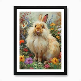 English Angora Rabbit Painting 3 Art Print