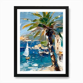 Palm Tree By The Sea 1 Poster