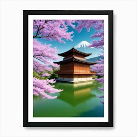 Cherry Blossoms Mount Fuji Japan 1 Art Print