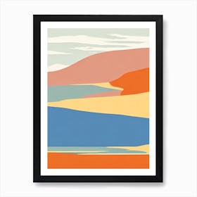 West Sands Beach St Andrews Scotland Midcentury Art Print