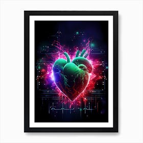 Heart Of Technology 1 Art Print