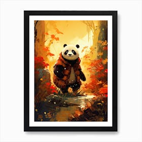 Panda Art In Post Impressionism Style 1 Art Print