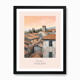 Mornings In Tuscany Rooftops Morning Skyline 4 Art Print