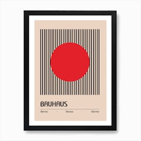 Bauhaus Design Red Art Print