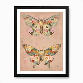 Vintage Butterflies William Morris Style 3 Art Print