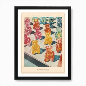 Gummy Bears Retro Advertisement Style 1 Poster Art Print