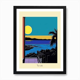 Poster Of Minimal Design Style Of Negril, Jamaica 3 Art Print