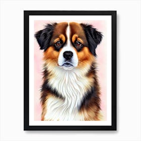 Tibetan Spaniel Watercolour Dog Poster