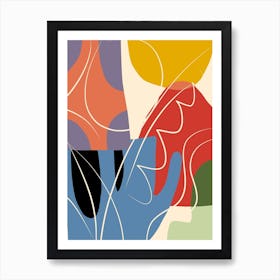 Abstract Color Collage Art Print