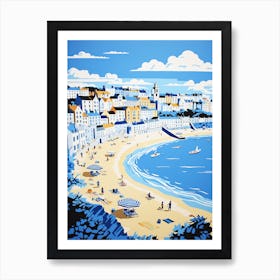 A Picture Of Tenby South Beach Pembrokeshire Wales 2 Art Print