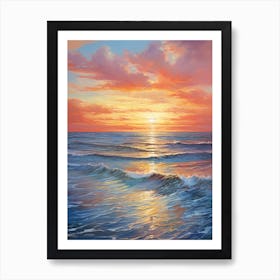 Sunset Over The Ocean 17 Art Print