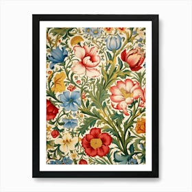 Floral Wallpaper 263 Art Print