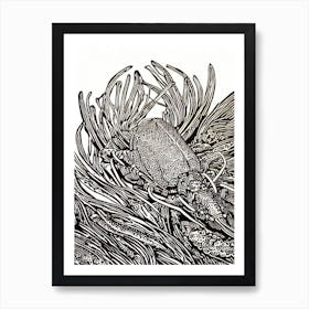 Lobster II Linocut Art Print