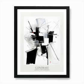 Contrast Abstract Black And White 4 Poster Art Print