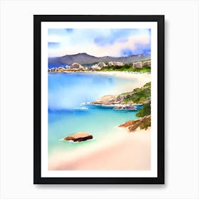 Cala Goloritzé, Sardinia, Italy Watercolour Art Print