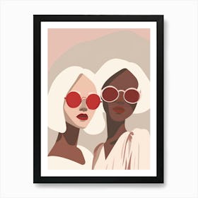 Two Women In Sunglasses 2 Art Print