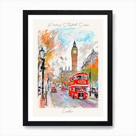 Poster Of London, Dreamy Storybook Illustration 4 Art Print