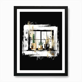 Cactus Window Art Print