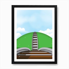 Railroad Train tracks Art Print