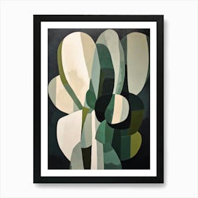 Modern Abstract Cactus Painting Echinocereus Cactus 2 Art Print