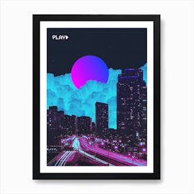 Vhs City Art Print