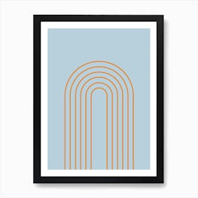 Modern Rainbow Blue Art Print