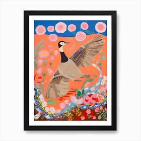 Maximalist Bird Painting Canada Goose 4 Art Print