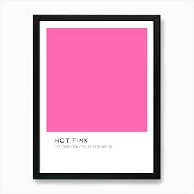 Hot Pink Color Block Collection Wall Art Print