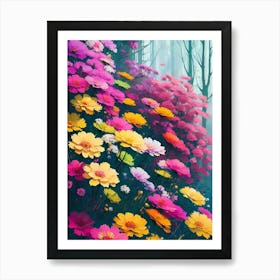 Flowers In The Forest Poster