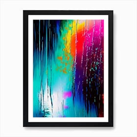 Rain Art Waterscape Bright Abstract 2 Art Print