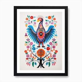 Scandinavian Bird Illustration Vulture 2 Art Print