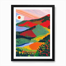 Acadia National Park United States Of America Abstract Colourful Art Print