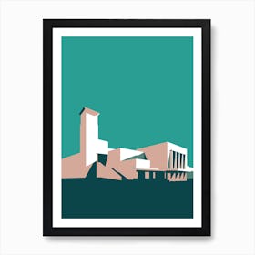 Surbiton Station Teal Art Print