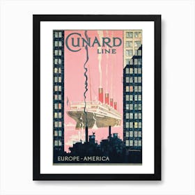 Cunard Line Art Print
