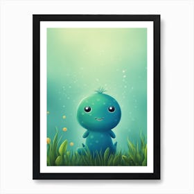 Cute Tadpole Scandinavian Style Illustration 3 Art Print