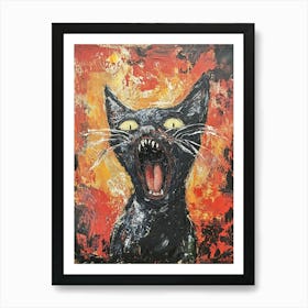 Fantastic Screaming Cat 7 Art Print