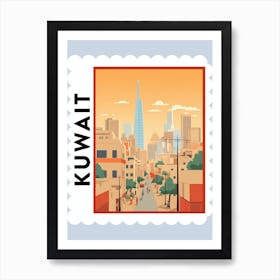 Kuwait Travel Stamp Poster Art Print