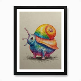 Rainbow Snail 2 Art Print