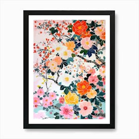 Great Japan Hokusai Japanese Flowers 16 Art Print