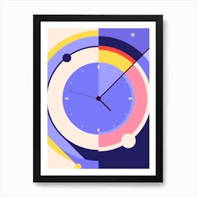 Abstract Clock Art Print