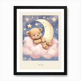 Sleeping Baby Bear Cub 3 Nursery Poster Art Print