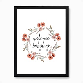 Wild Flower Bouquet Boy Art Print