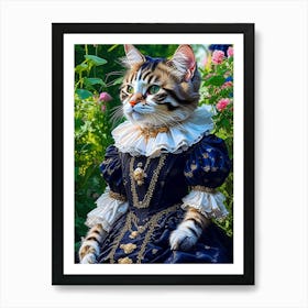 Cat In A Dress 4 Art Print