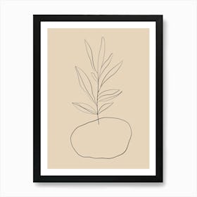 Glasgow Botanical Garden Boho Line Art Art Print