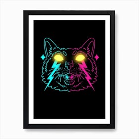 Cyber Cat 1 Art Print