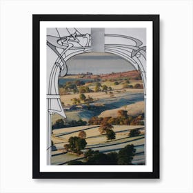 Living Room Wall Art, Frosty Morning, View From A Window Art Print